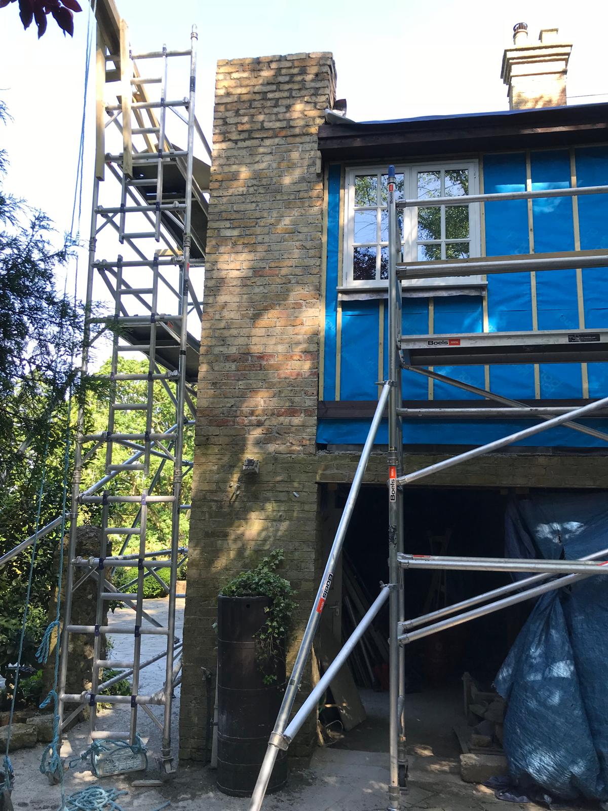 Exterior wooden cladding preparation for a local project in Kent