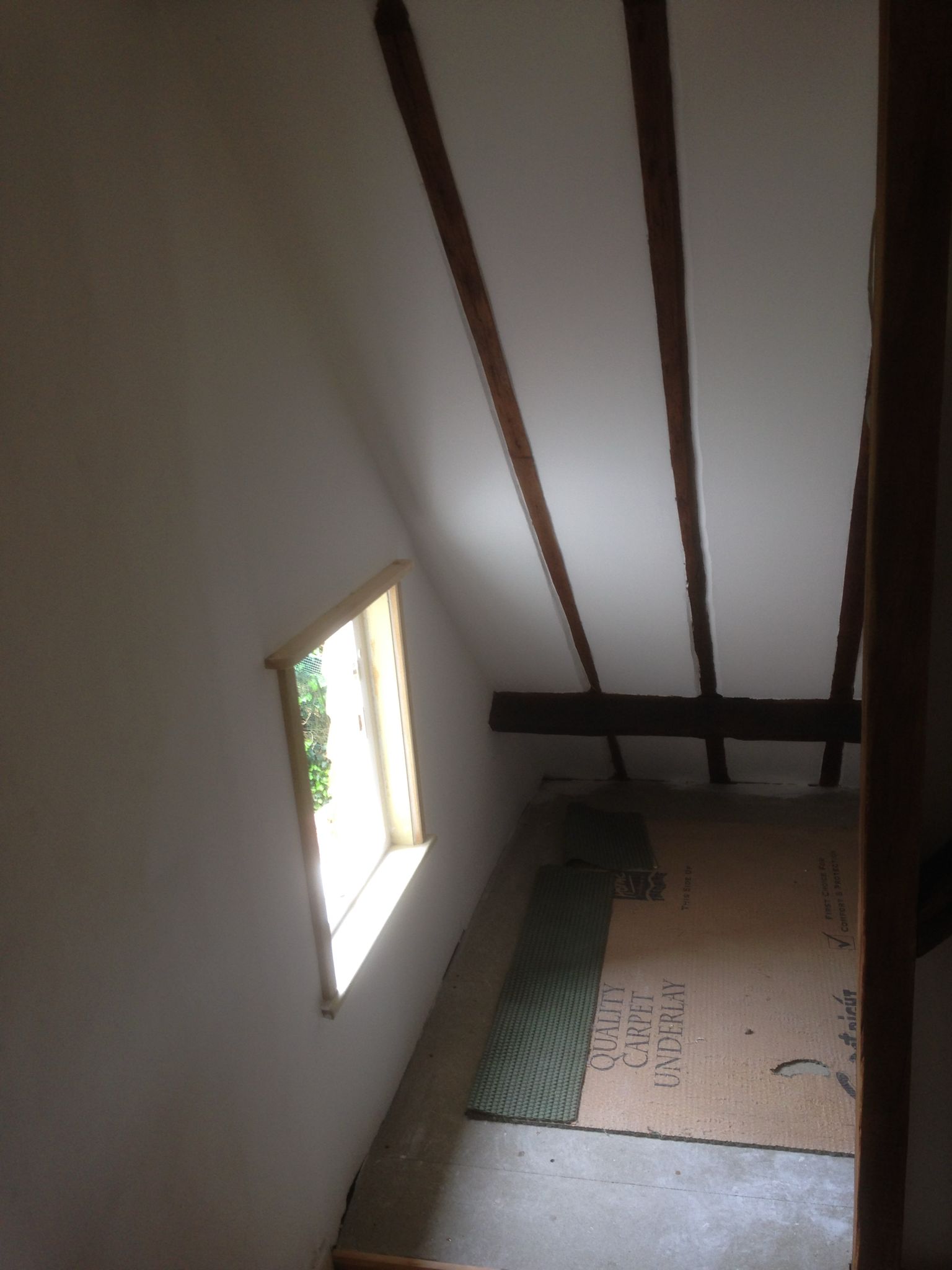 Feature beams on a painting and decorating project in Kent 