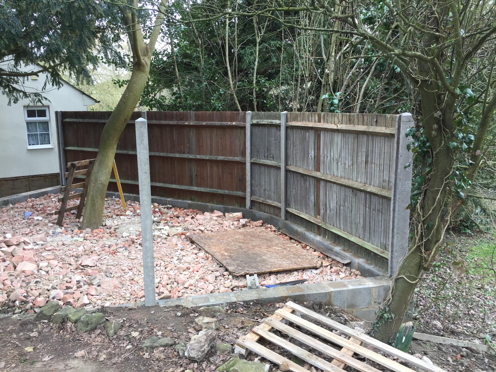 Fence installation for a local landscaping project