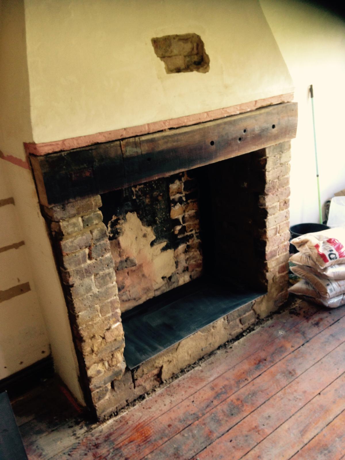 Fire place restoration on a local decorating project
