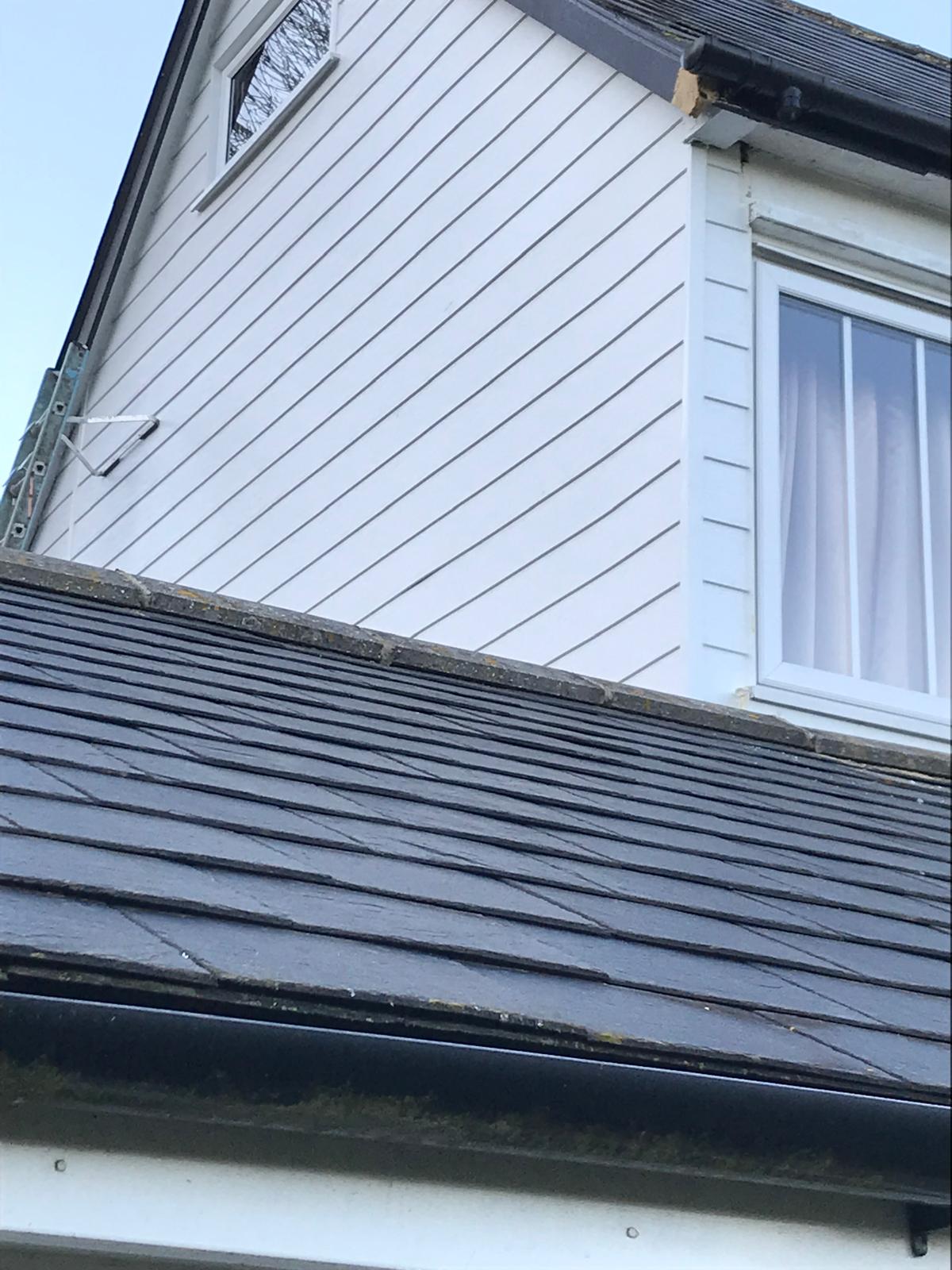 Fully installed white cladding for local project in Kent
