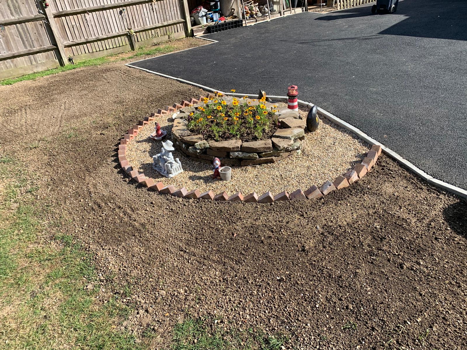 Garden decorative border project in Kent