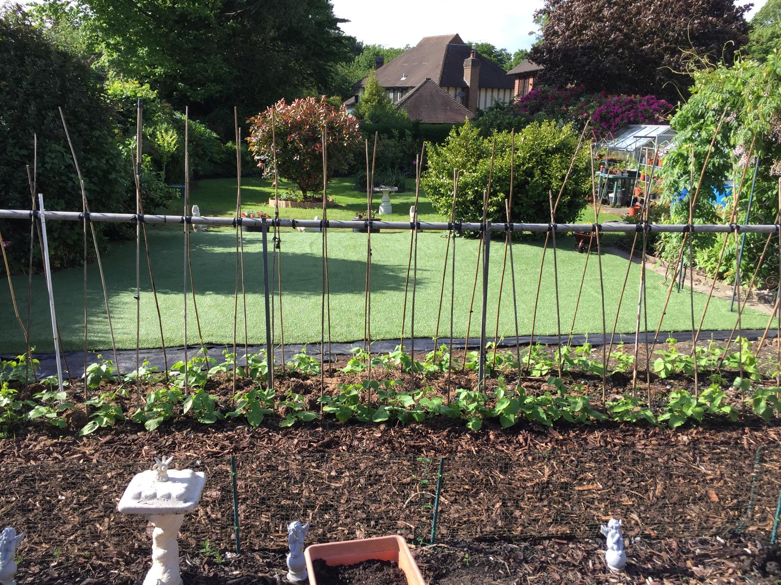 Garden project artificial grass installation