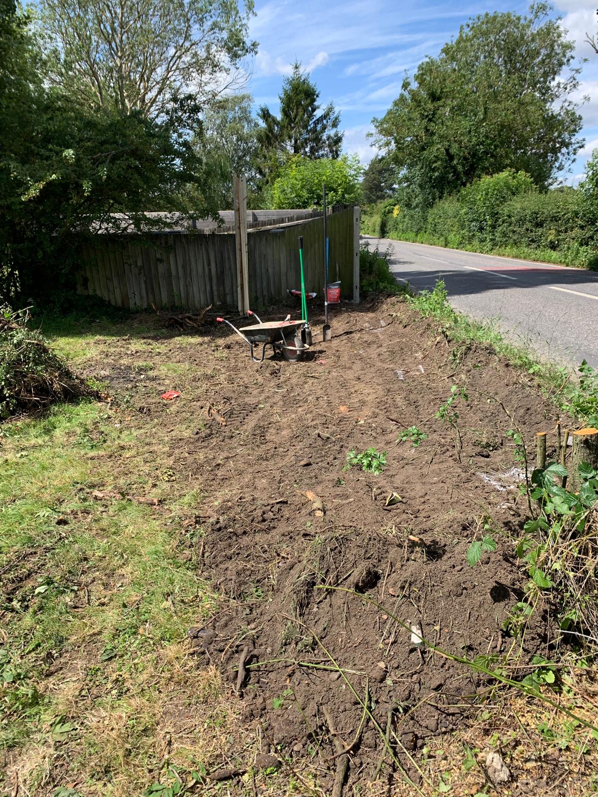Ground preparation for fence installation project in Kent