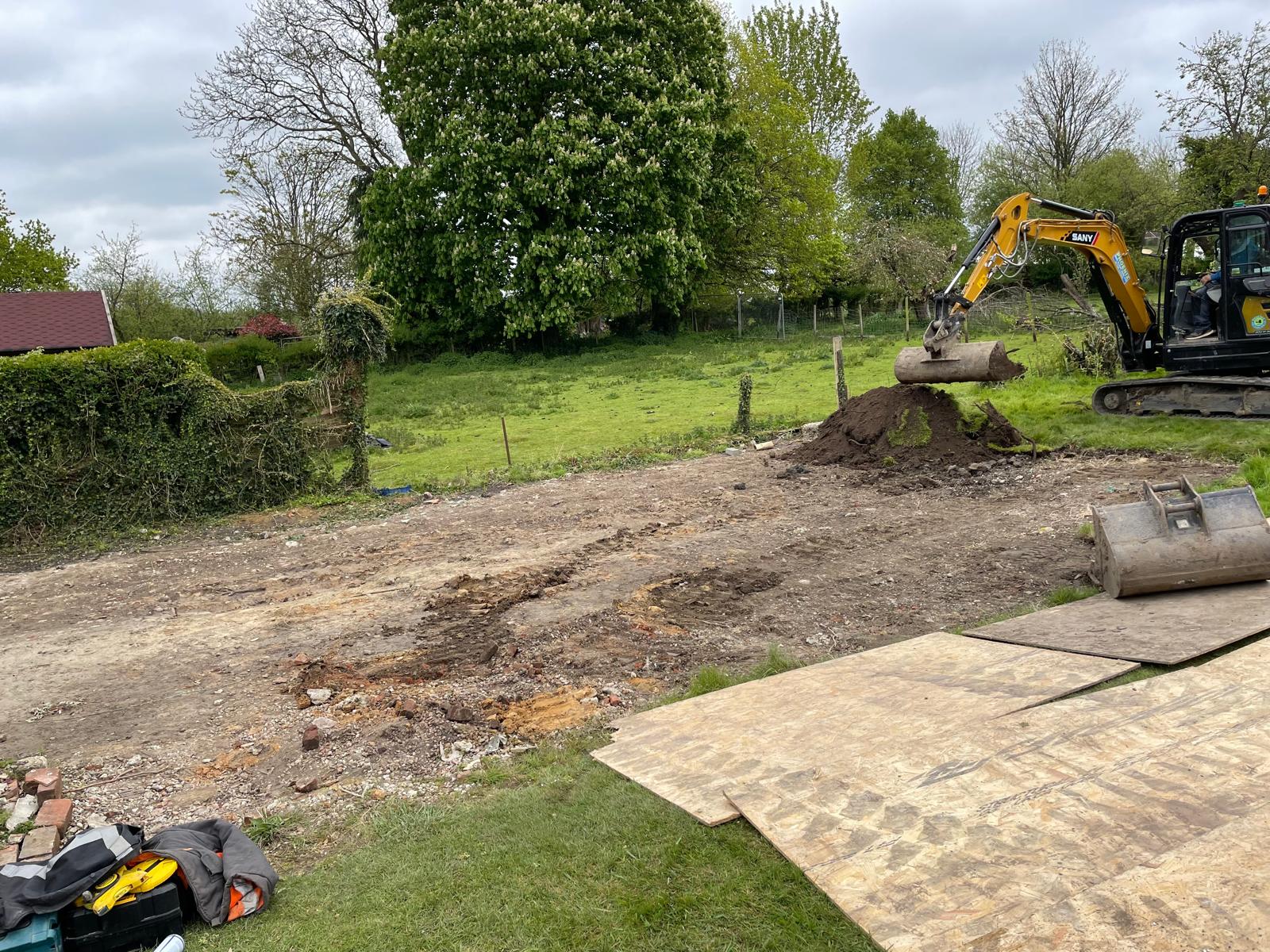 Ground work on local swimming pool project