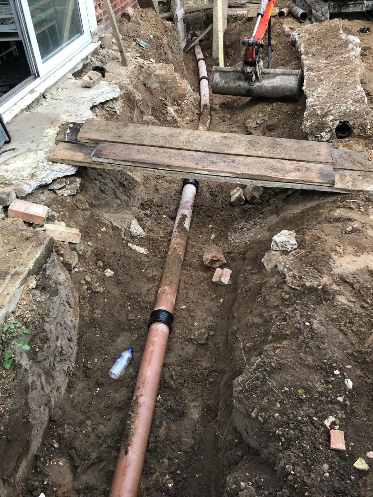 Groundwork project pipe installation