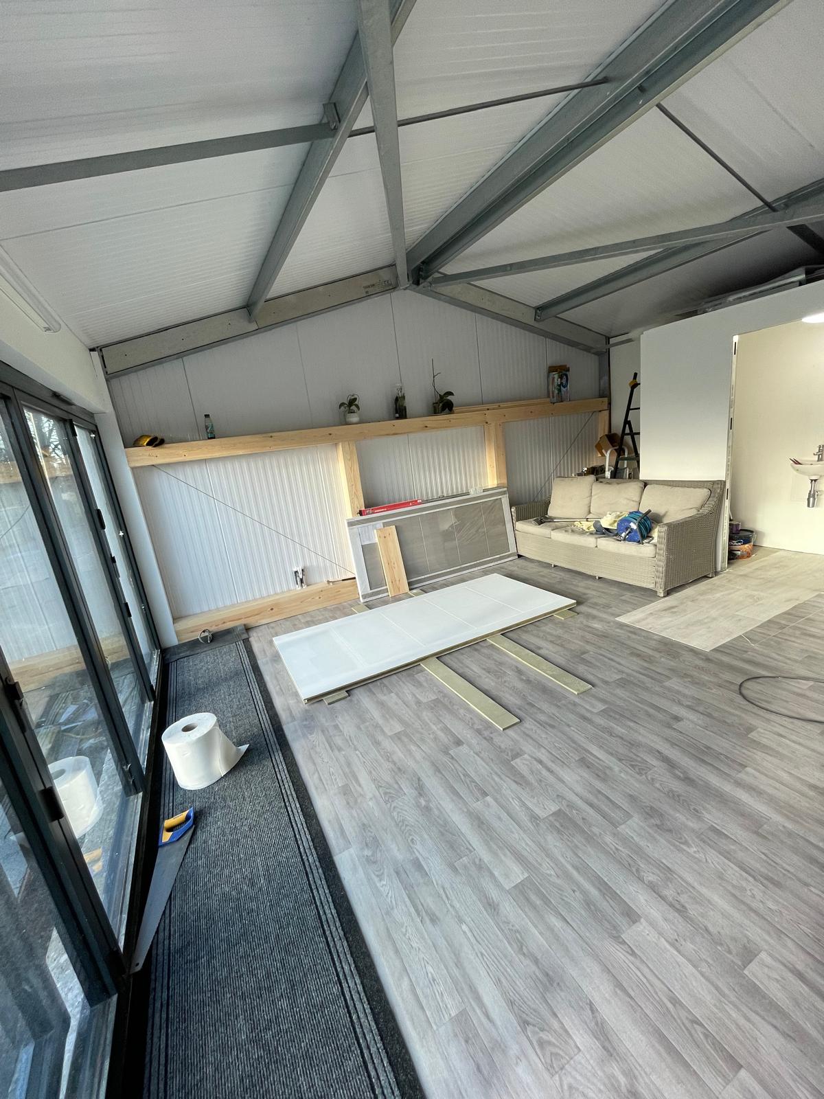 Inside swimming pool area decorating