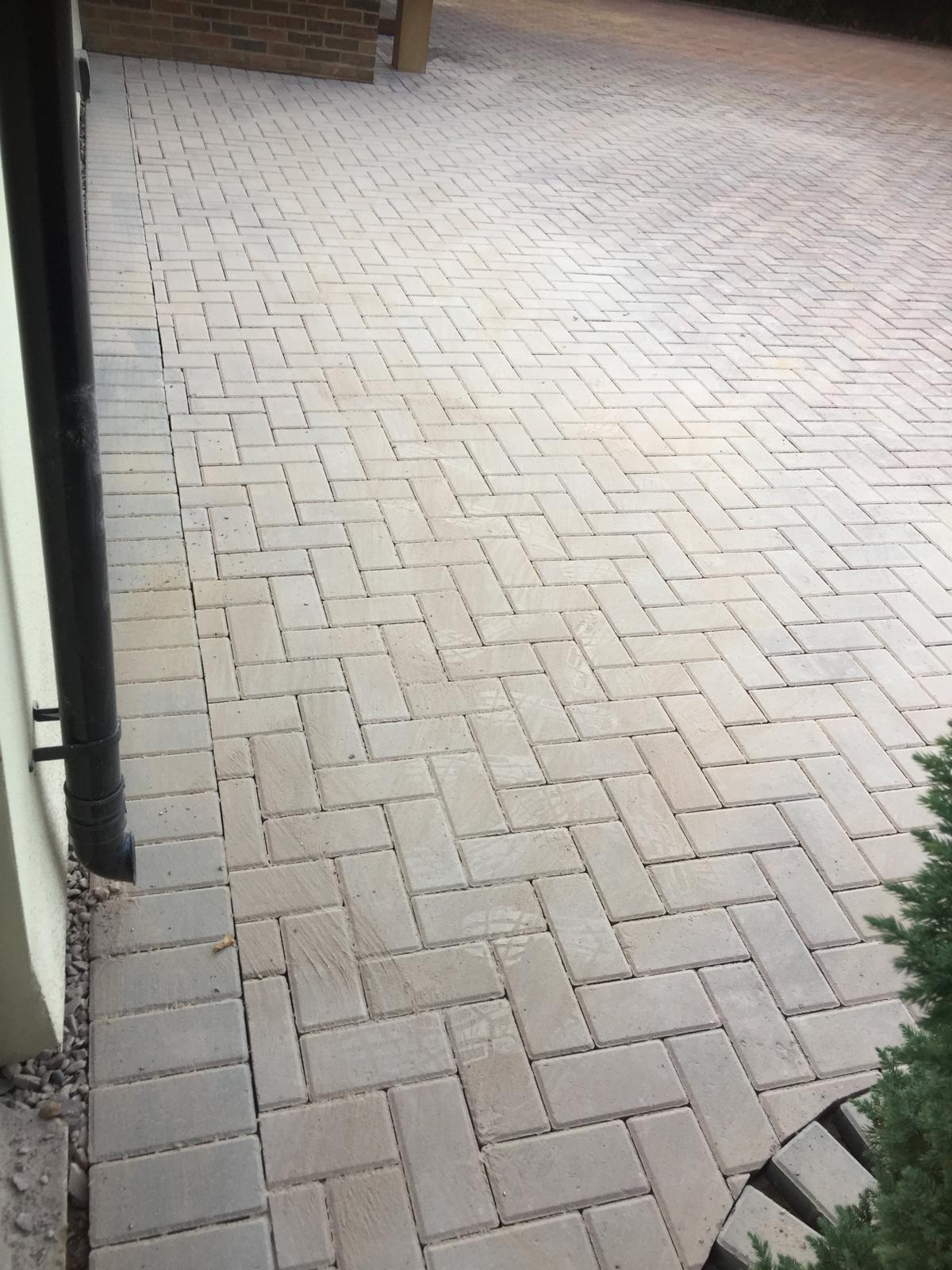 Installation of a block paved driveway 