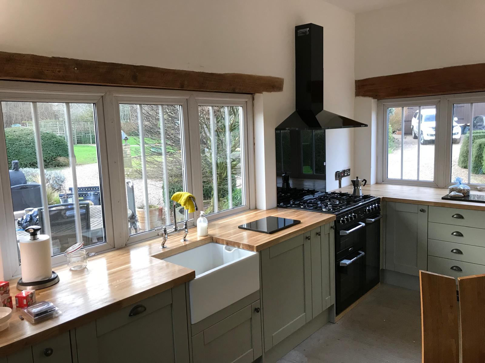 Kitchen extension installation project in Kent