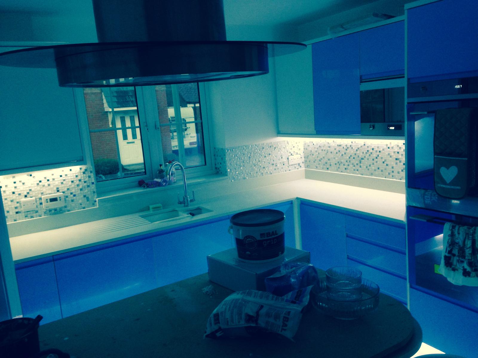 Kitchen mosaic wall tile installation for a decorating project in Kent