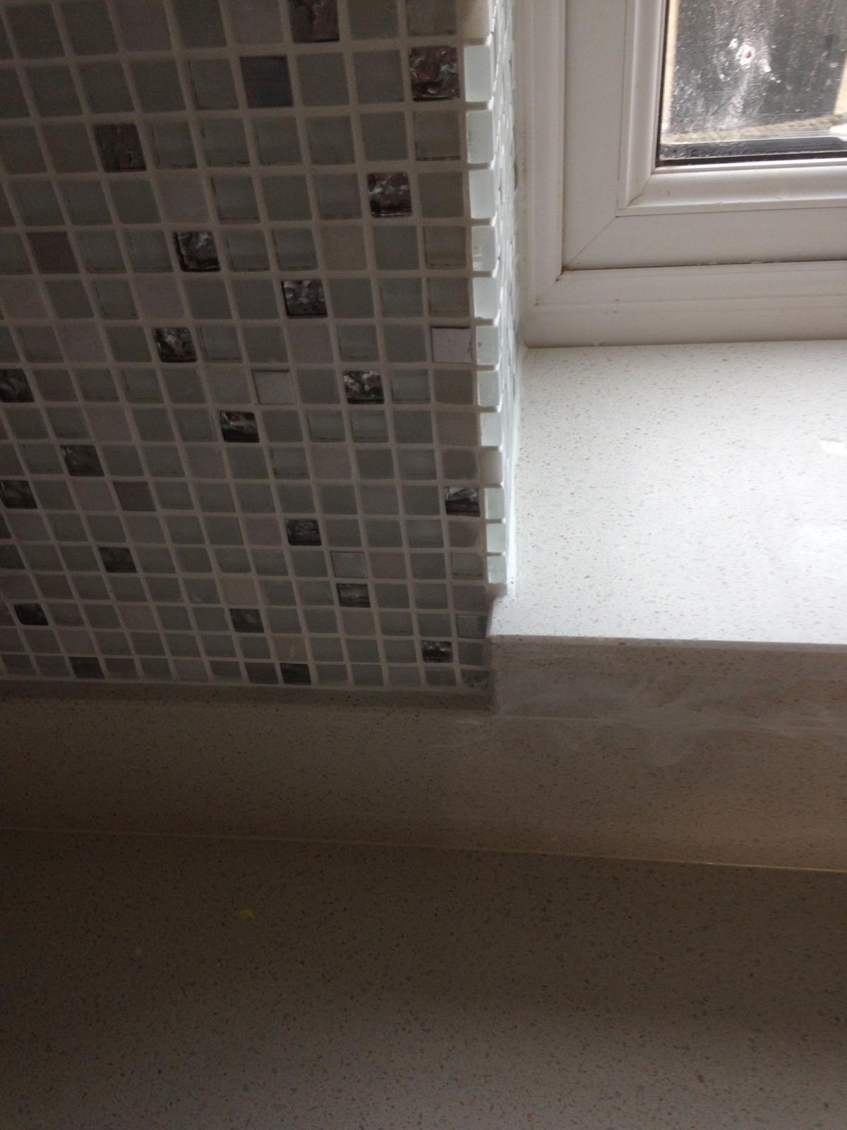 Kitchen mosaic wall tile installation
