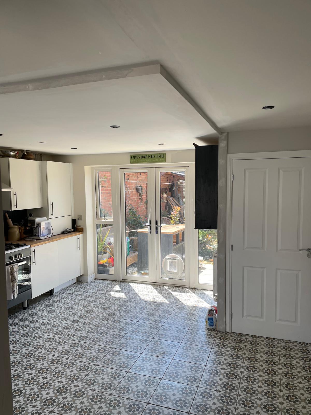 Kitchen patterned floor tile installation in Kent