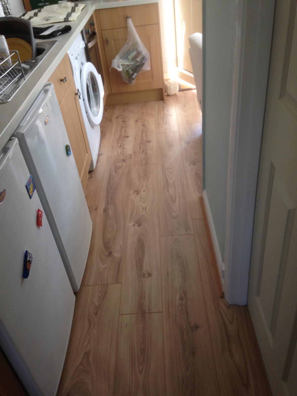 Kitchen project with laminate for installation
