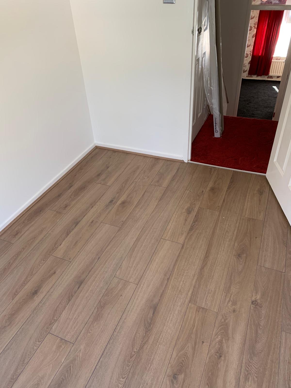 Laminate floor installation for local project