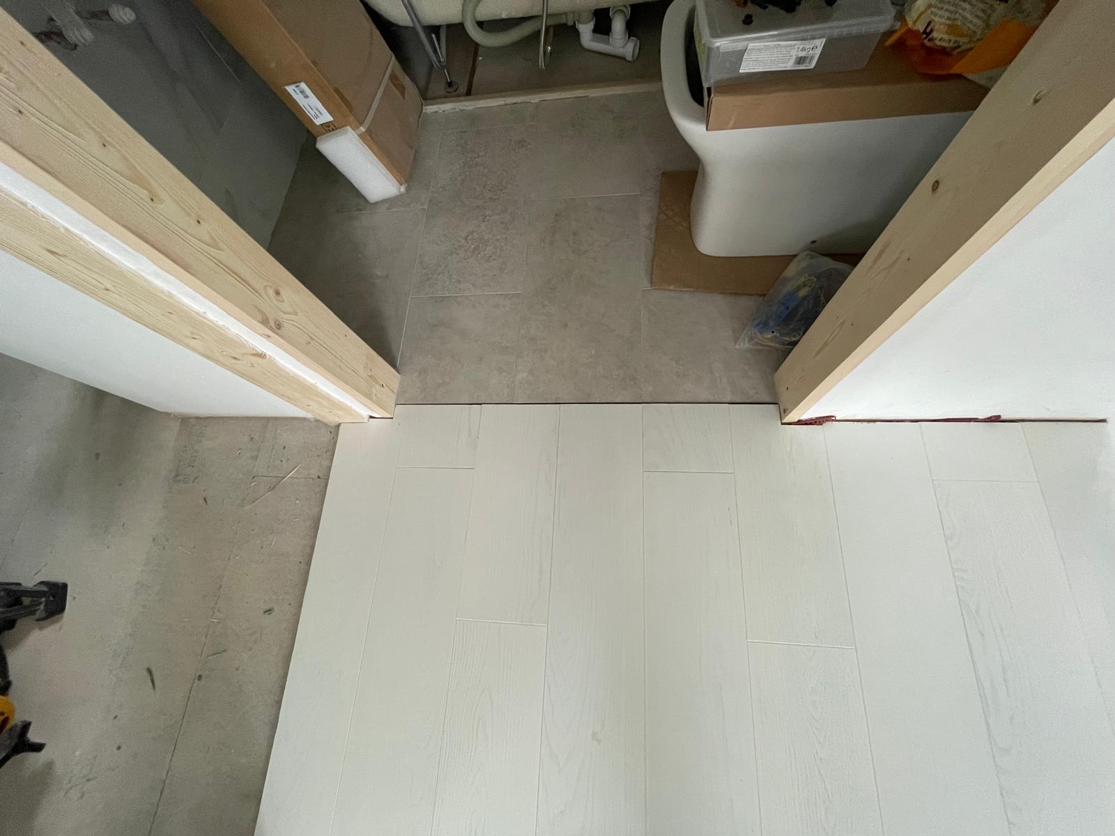 Laminate floor installation on a conversion project
