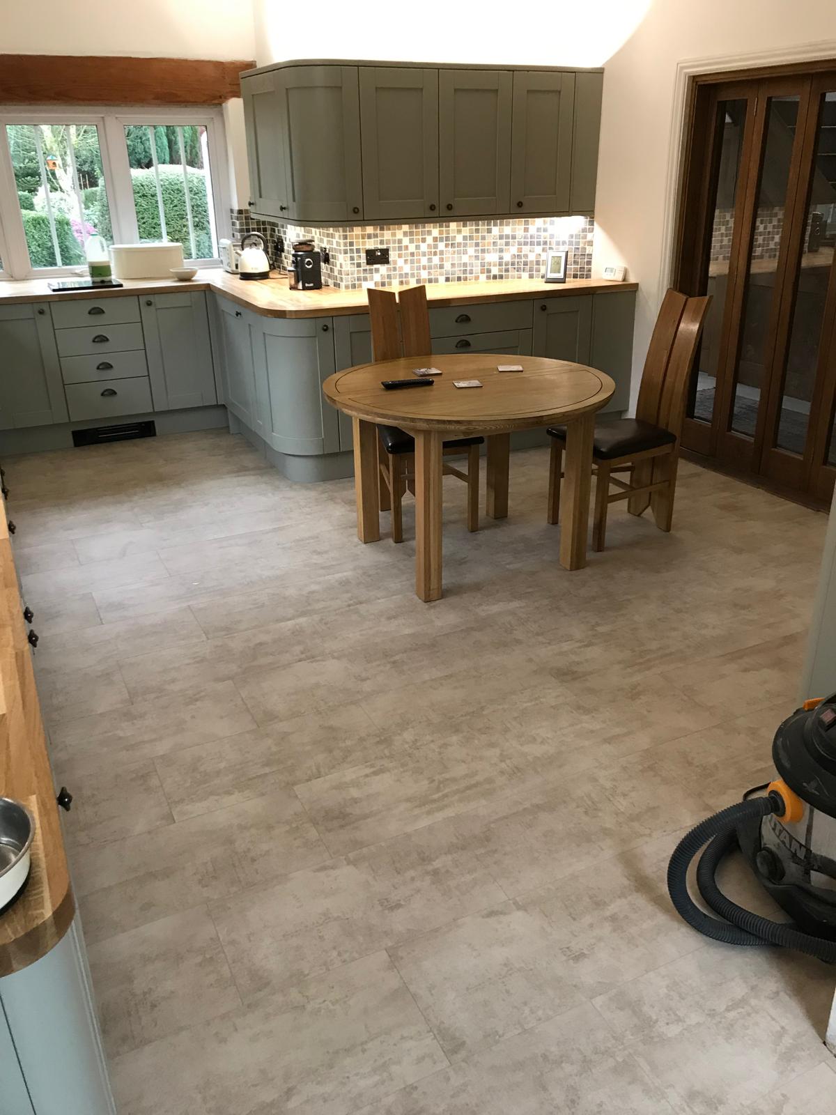 Laminate floor installed on kitchen project in Kent