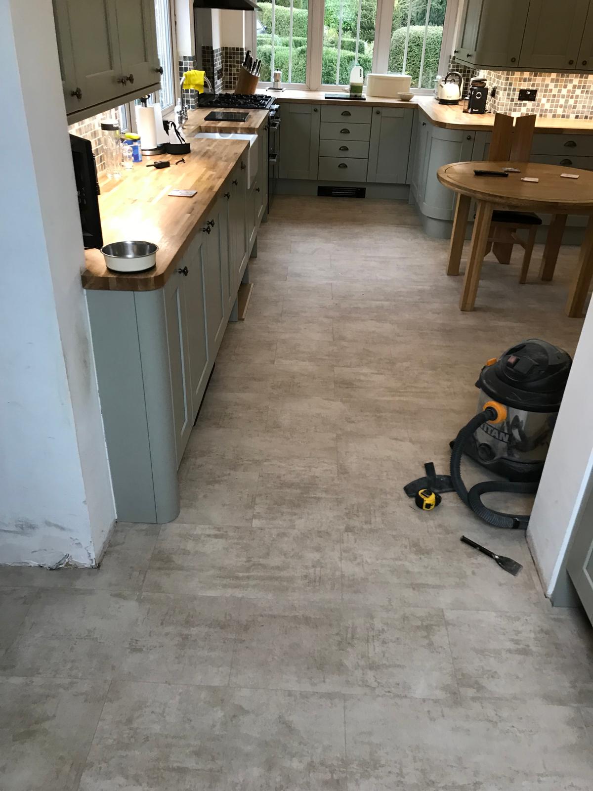 Laminate floor installed on local kitchen extension project in Kent
