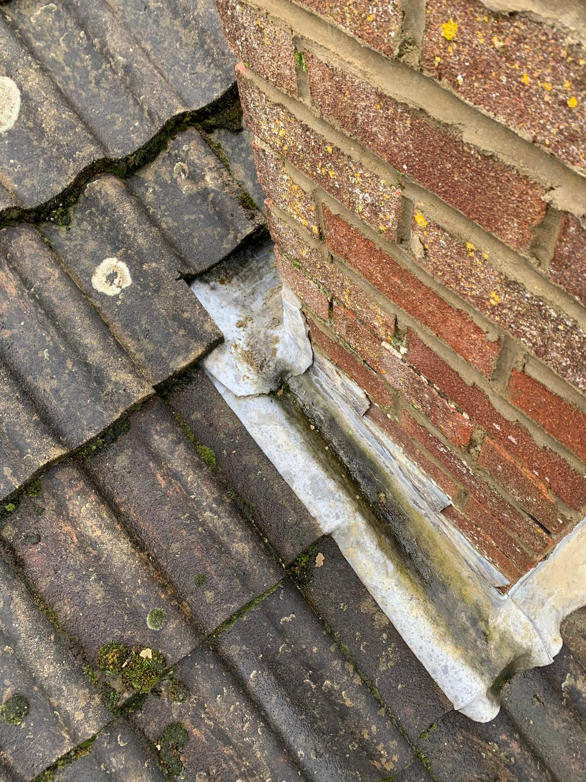 Lead work around a chimney