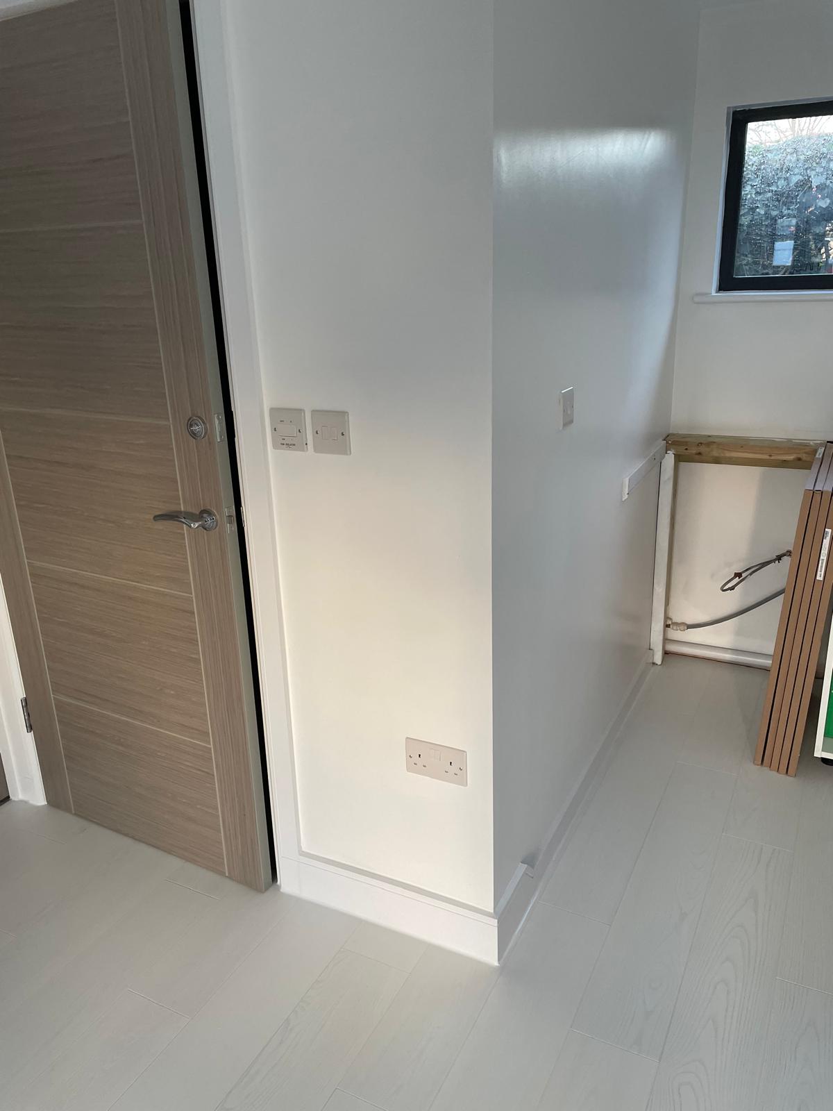 Light switches installed on conversion project