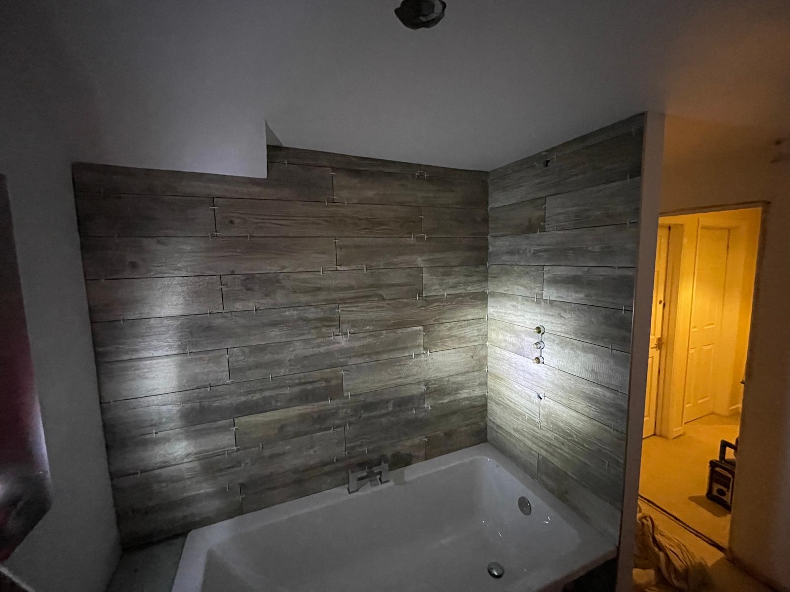 Local bathrrom project with shower installation