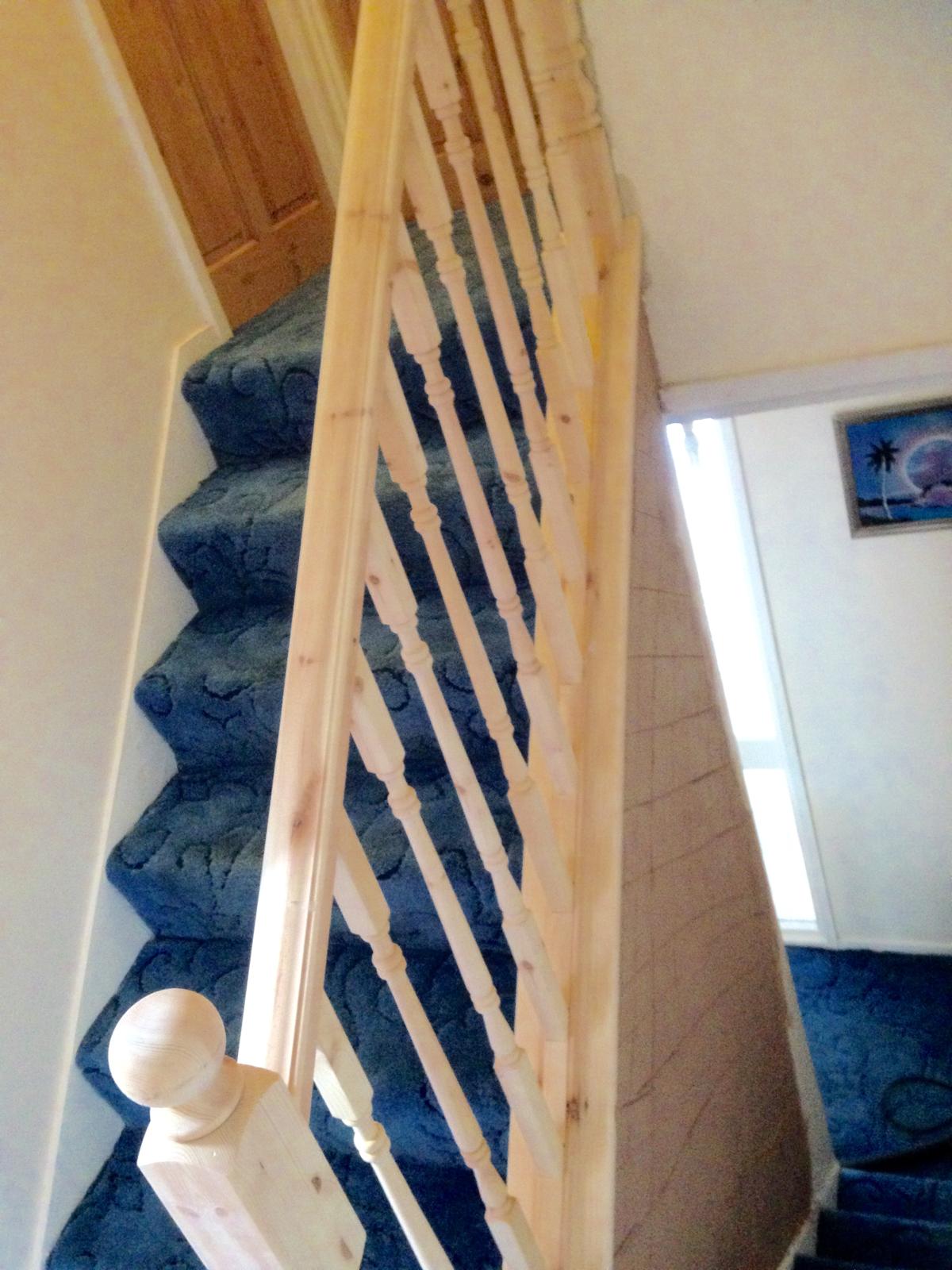 Local decorating project banister installation 