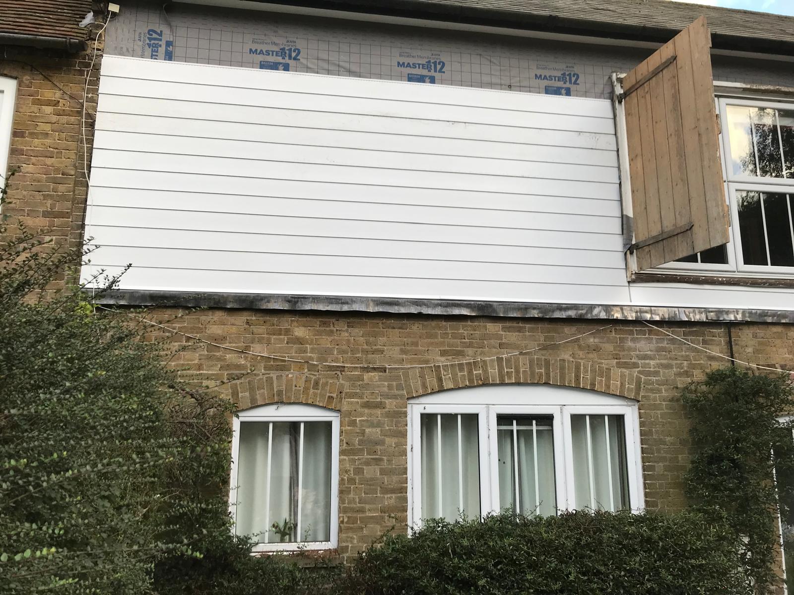 Local exterior cladding installation project