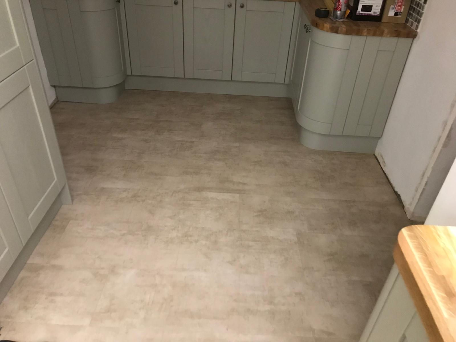 Local kitchen extension project laminate floor installed