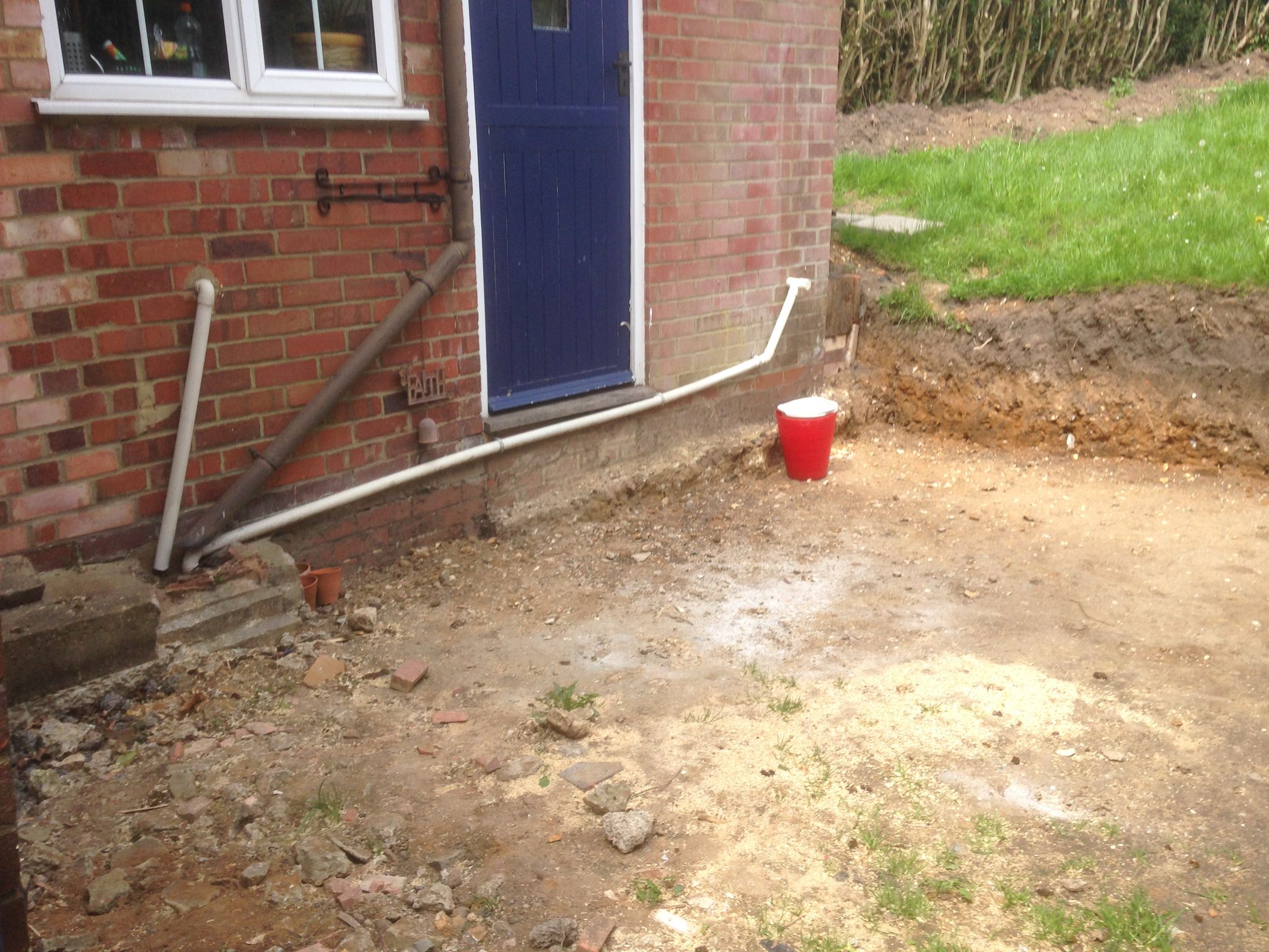 Local landscaping project dirt removed
