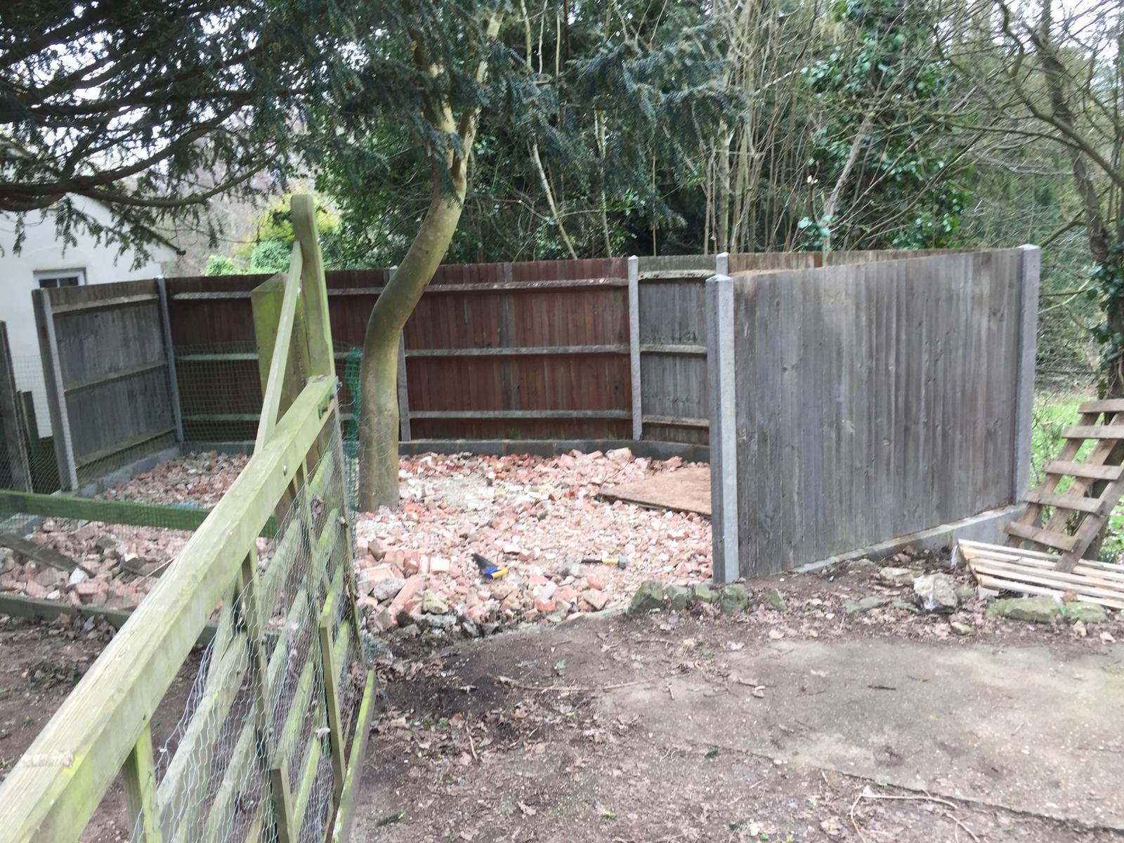 Local landscaping project fence installation