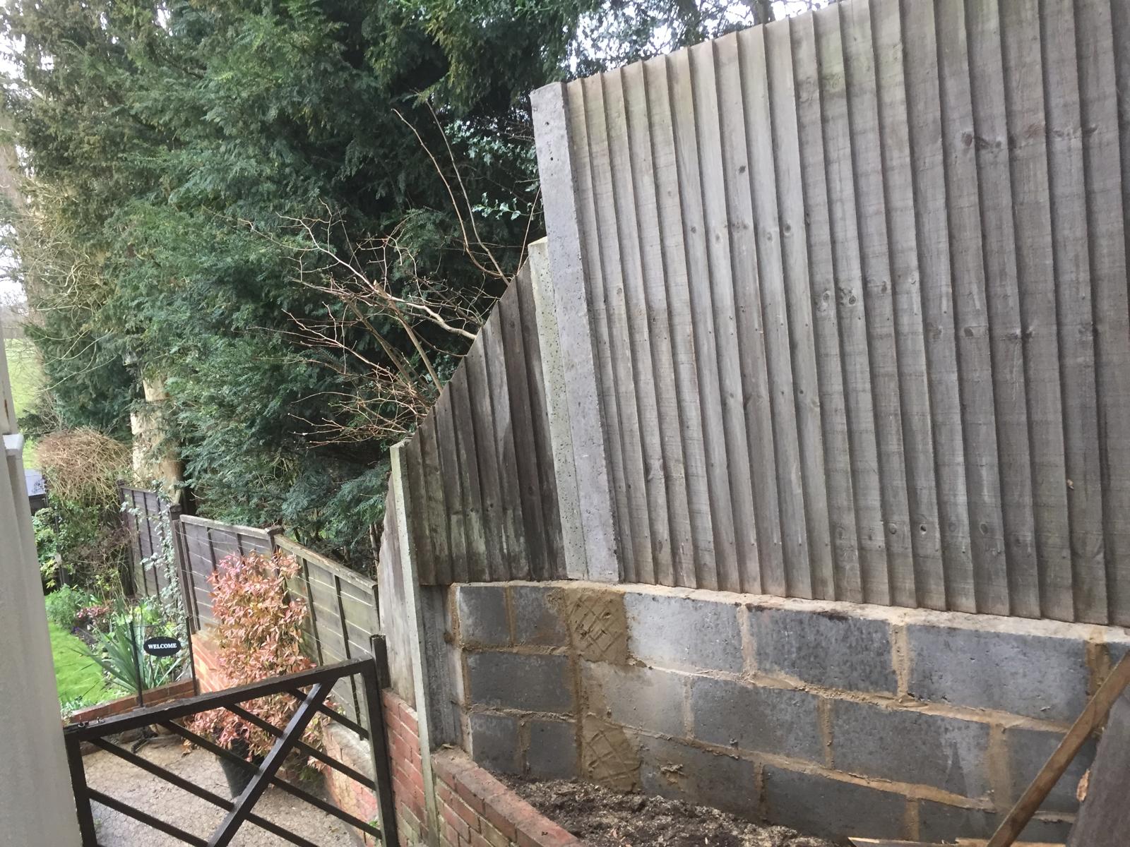 Local landscaping project fencing installed