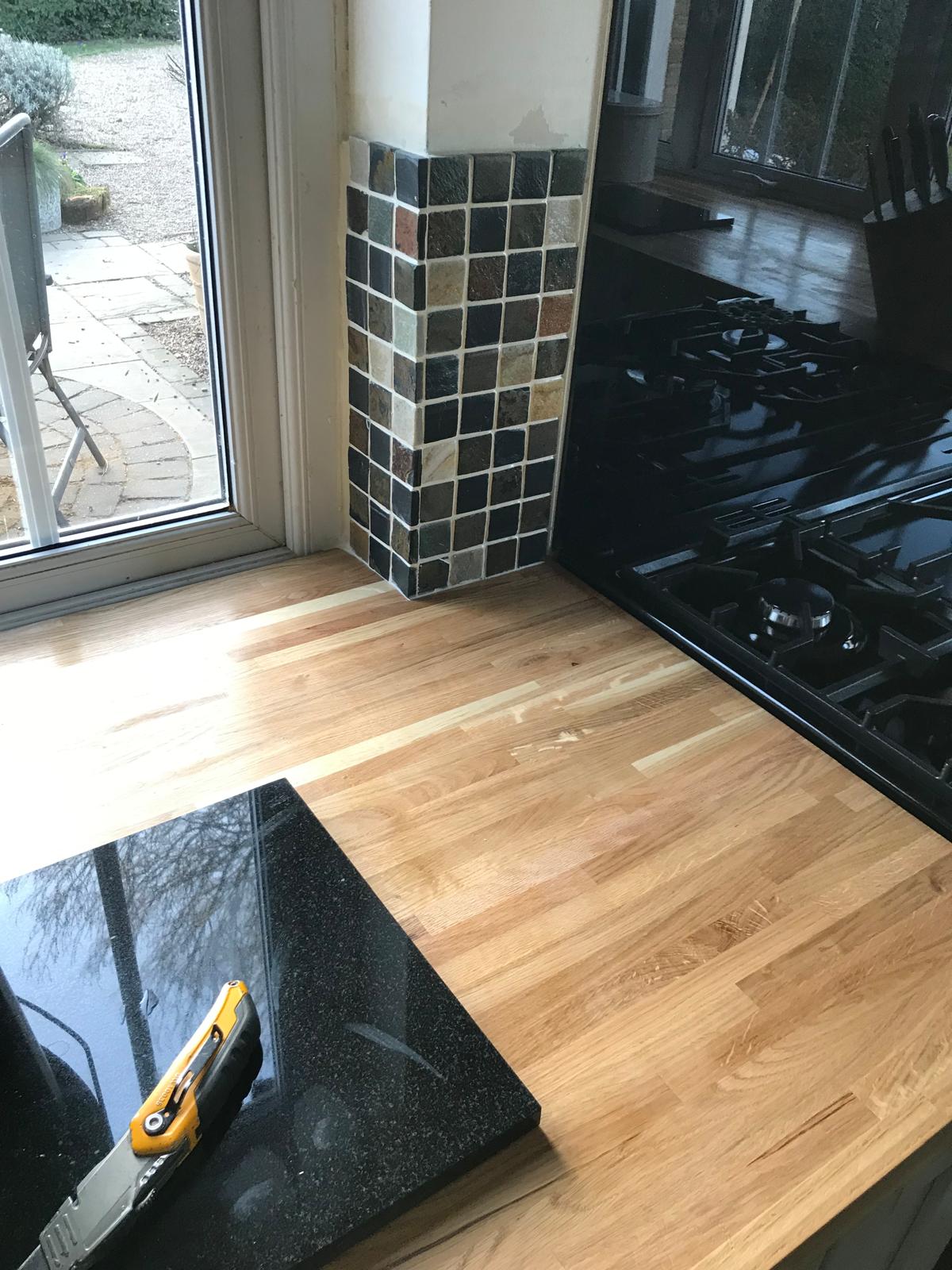 Mosaic natural stone wall tile installation