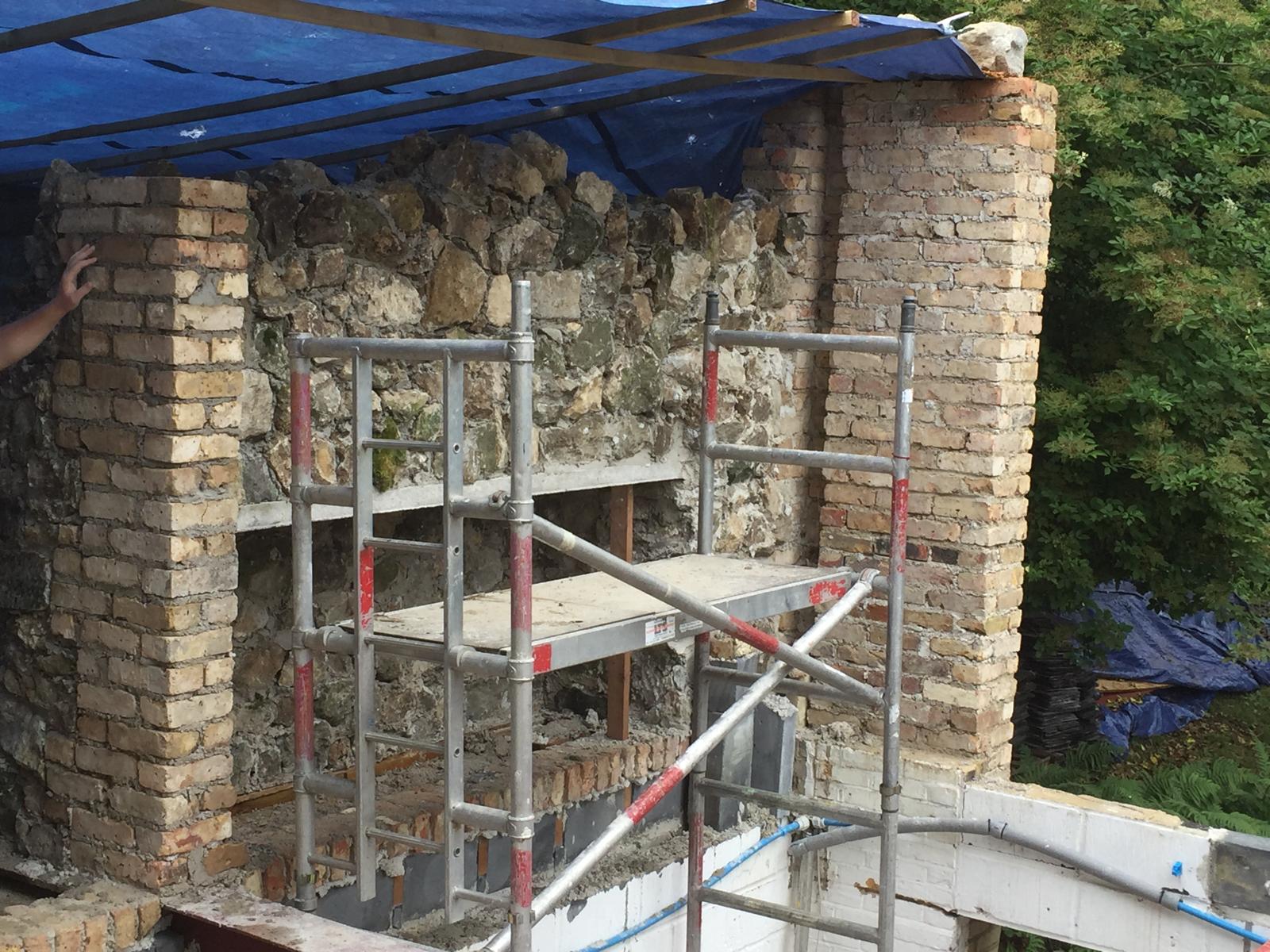 Natural stone build extension project