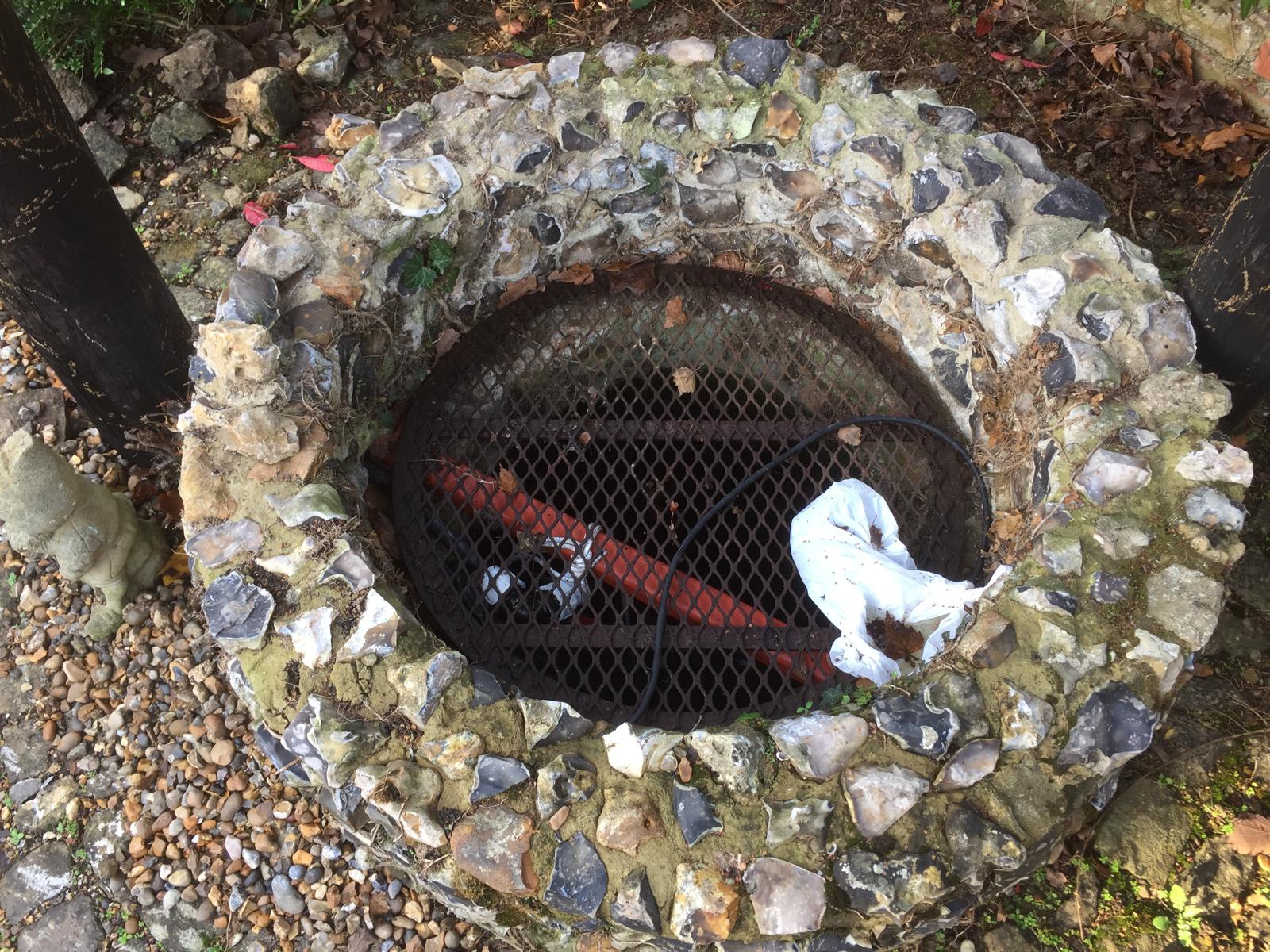 Natural stone well roof repair project
