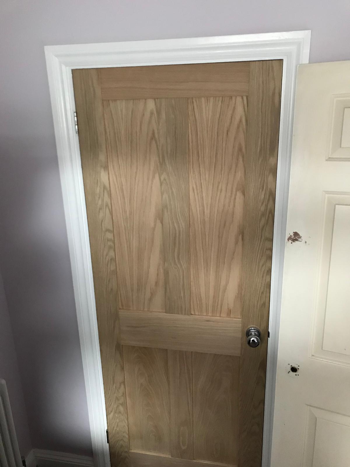 Oak effect door installation on a local project