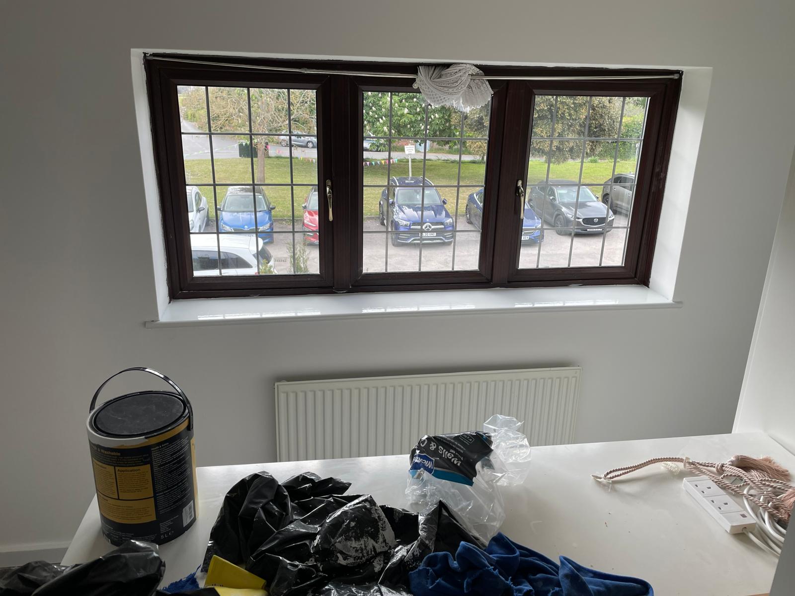 Paint project with white walls