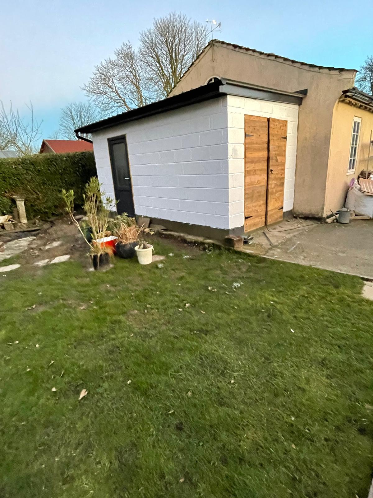 Painted block work for local extension project