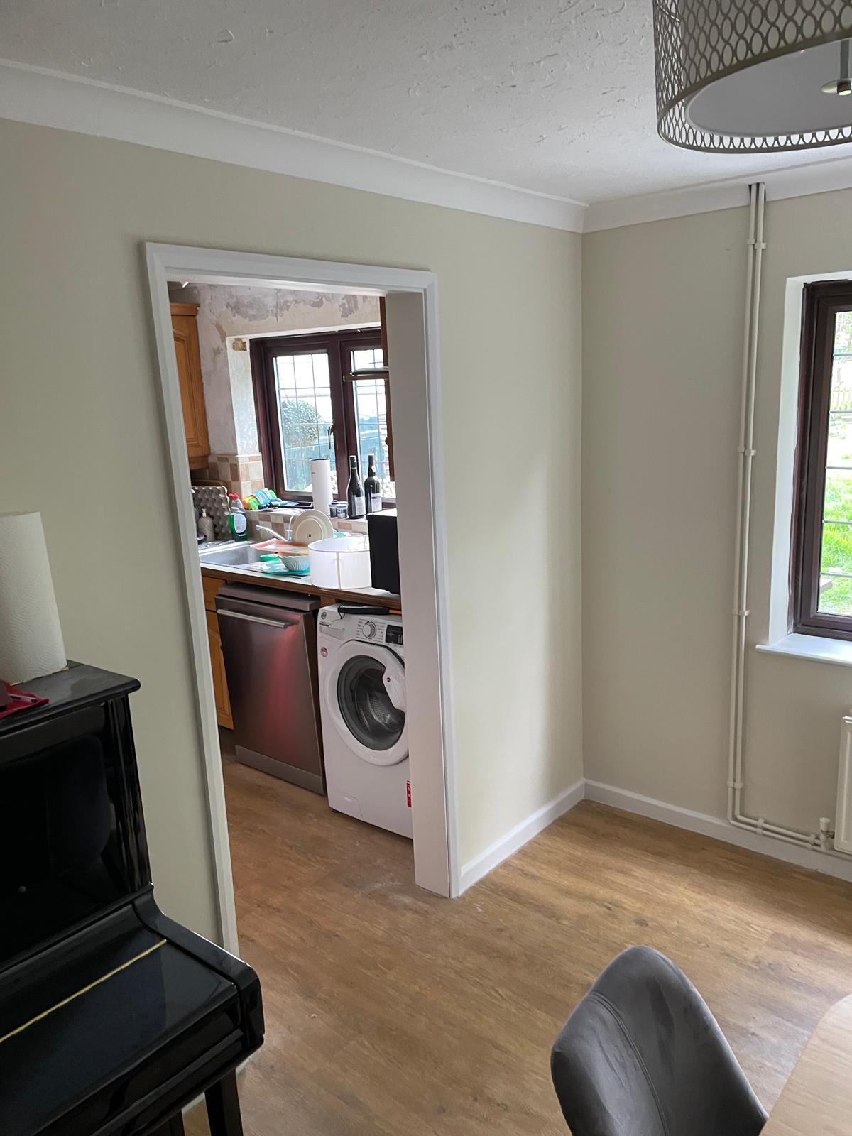 Painted walls for a decorating project