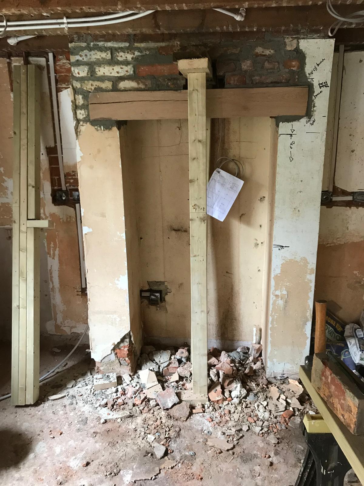 Painting and decorting project with wall repair
