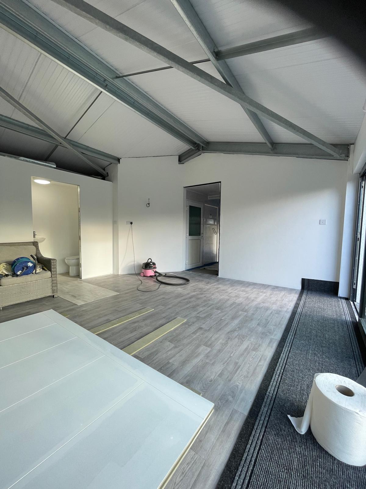 Painting completed inside the swimming pool build