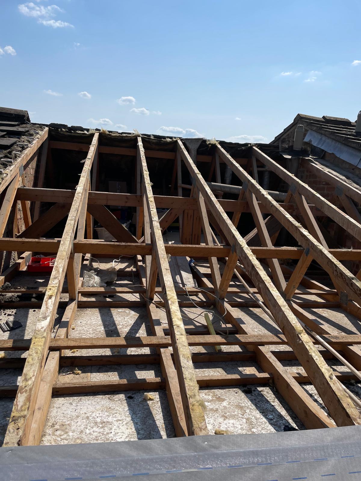 Partial roof removal for roof repair project