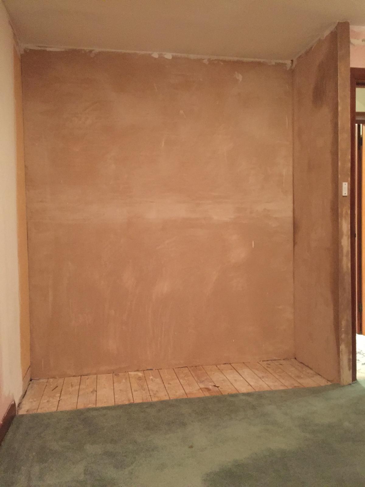 Partition wall built and plastered for a local conversion project