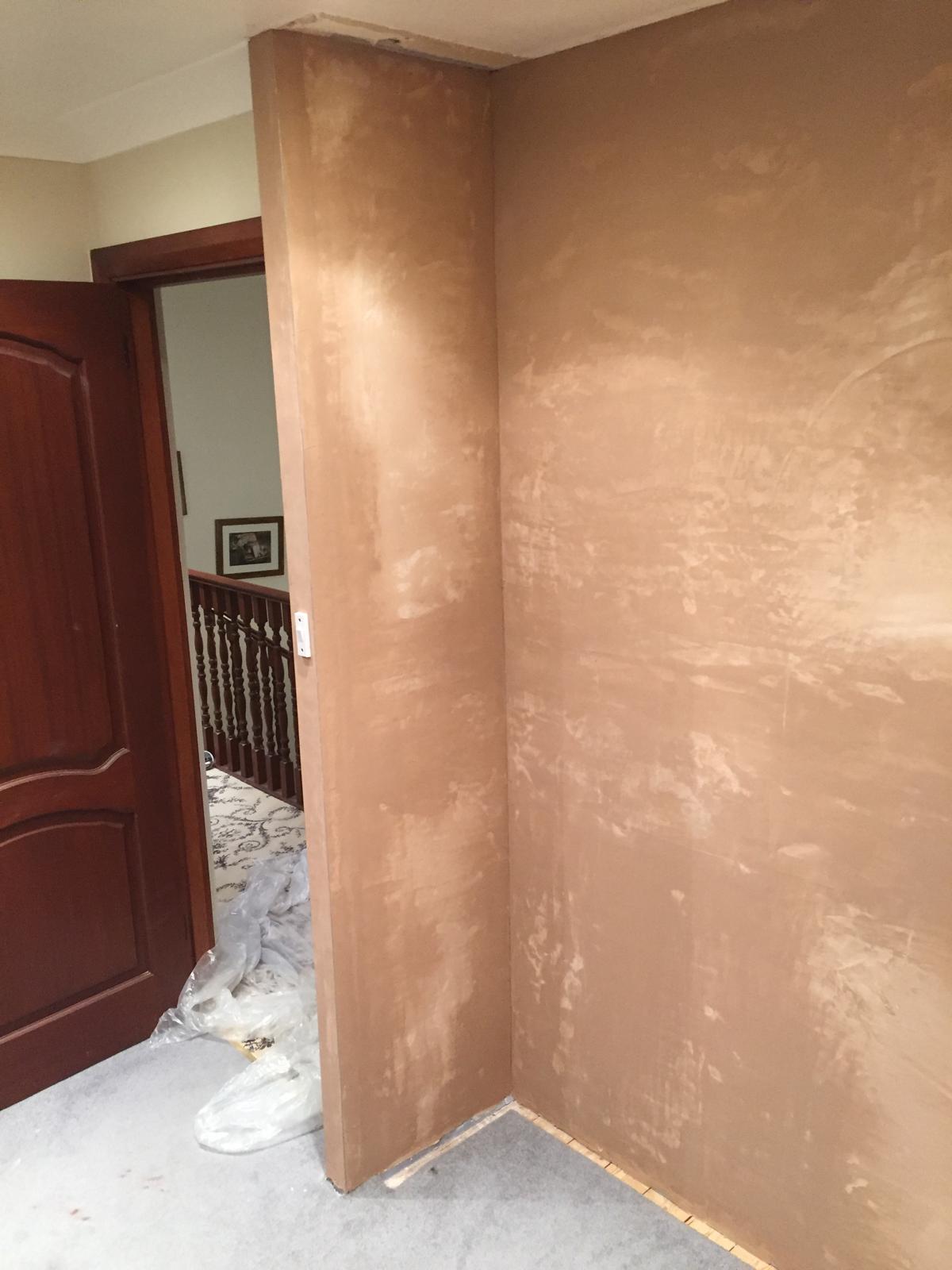 Partition wall project plastered