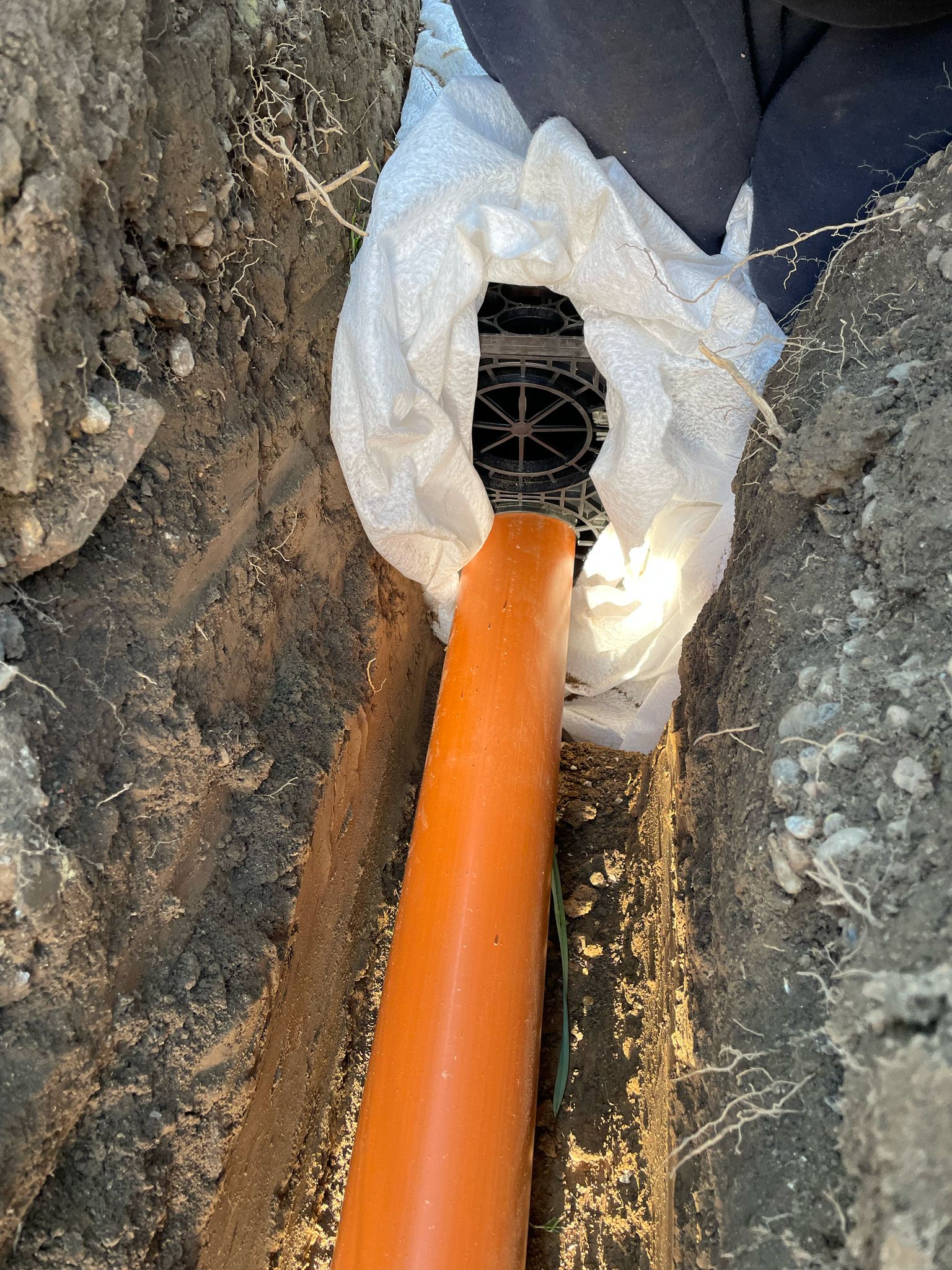 Pipe work being installed on private swimming pool project