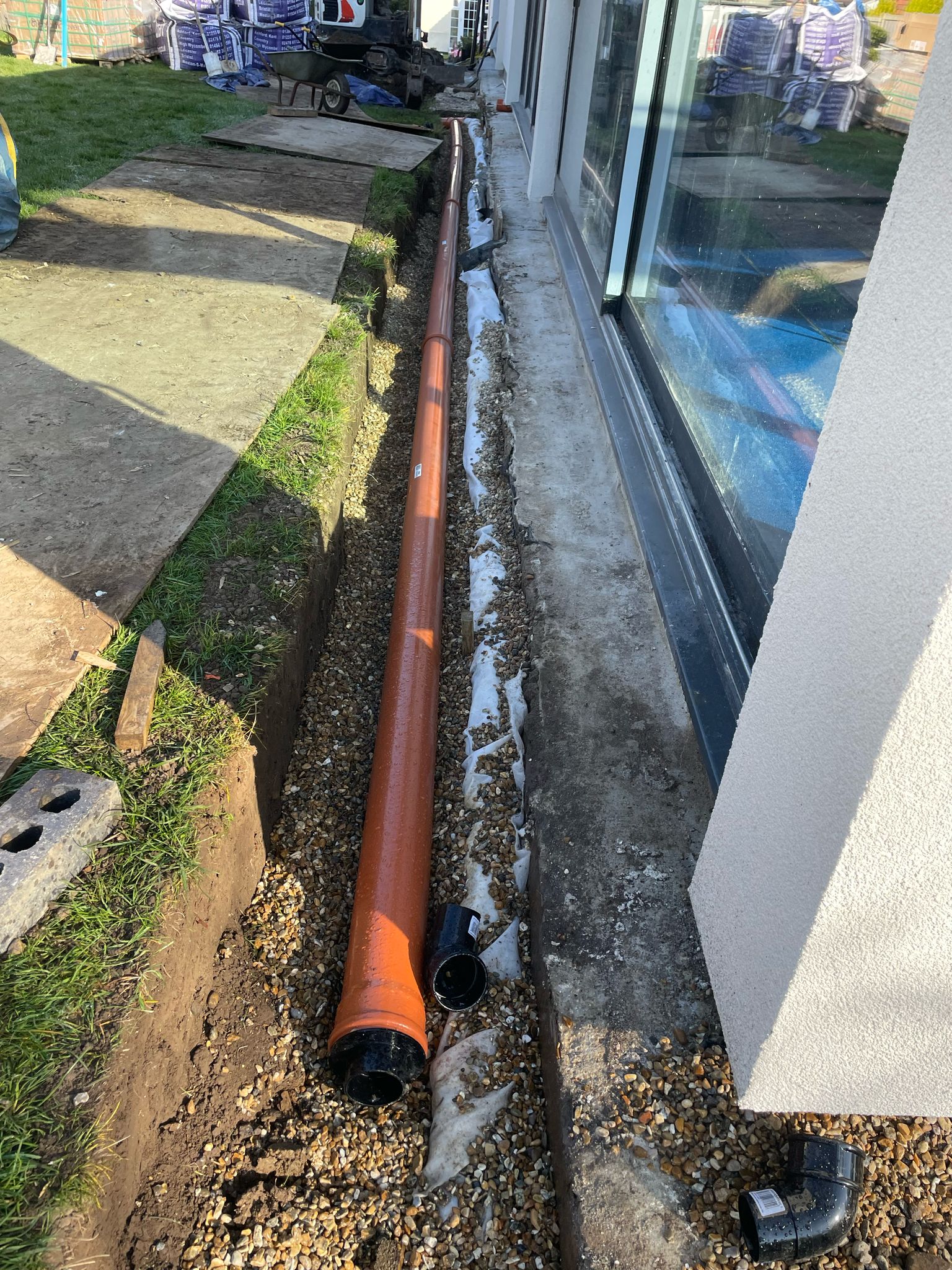 Pipework installation for swimming pool in Kent.