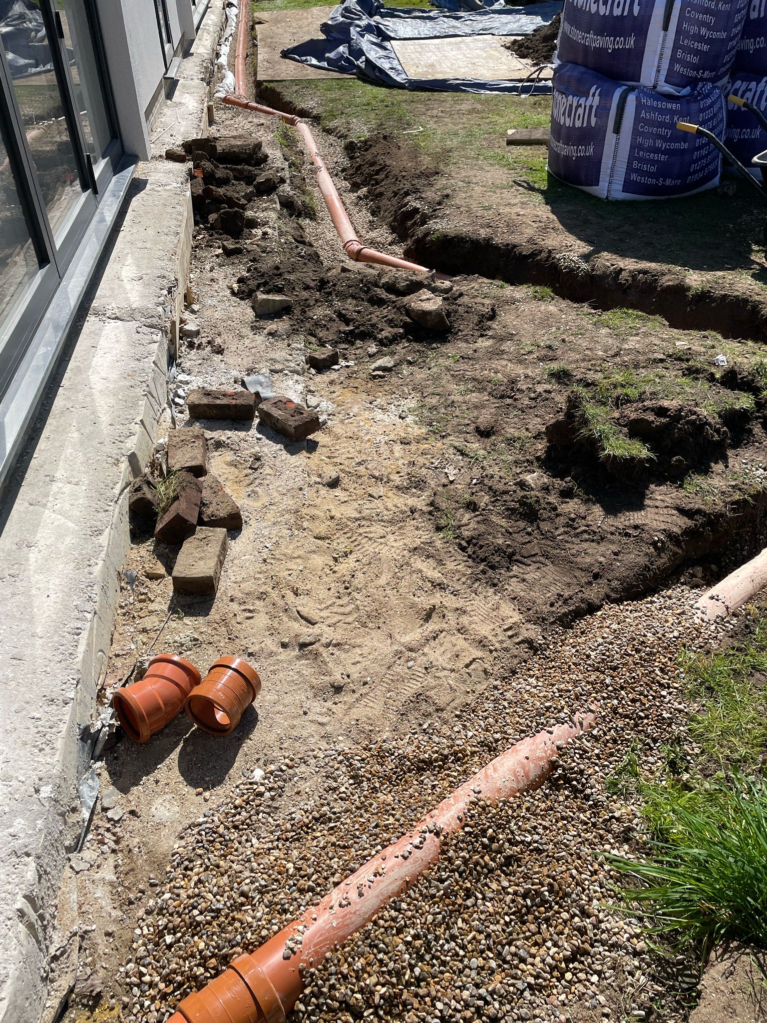 Pipework installation.