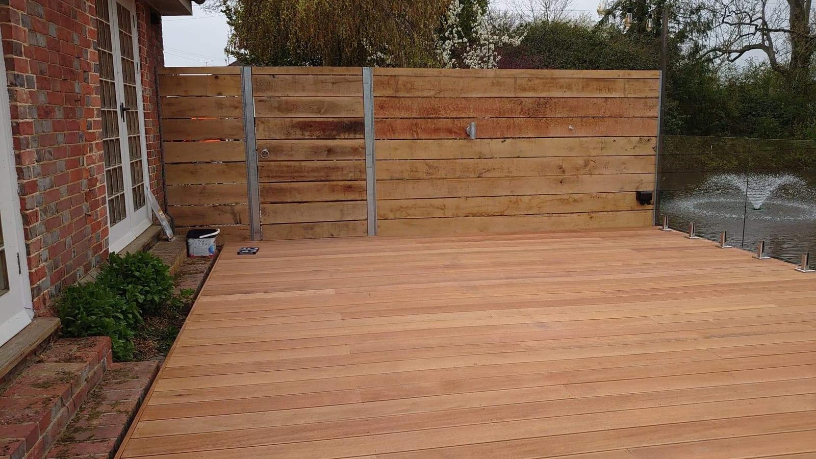 Plank fence installation project