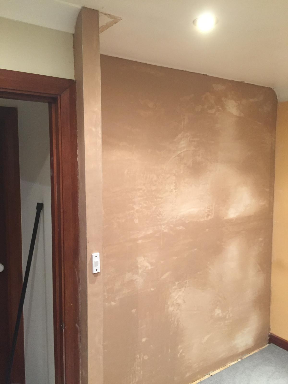 Plastered partition wall