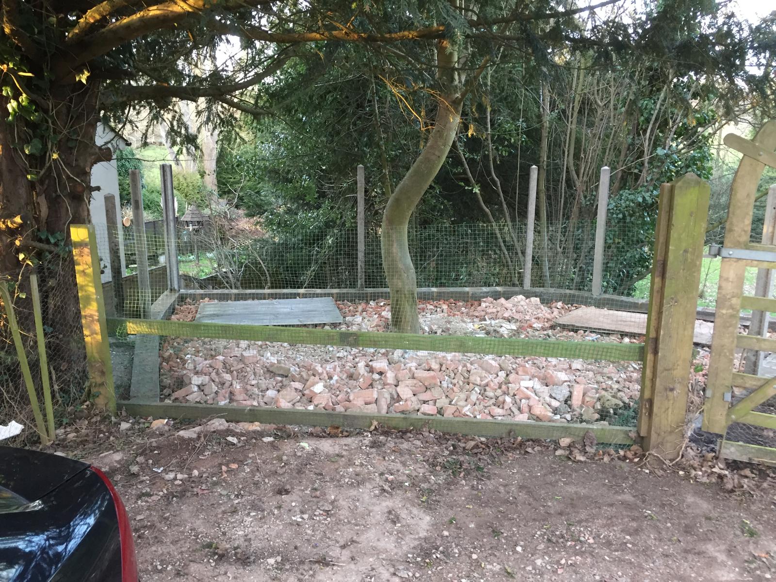 Posts in a fence installation project