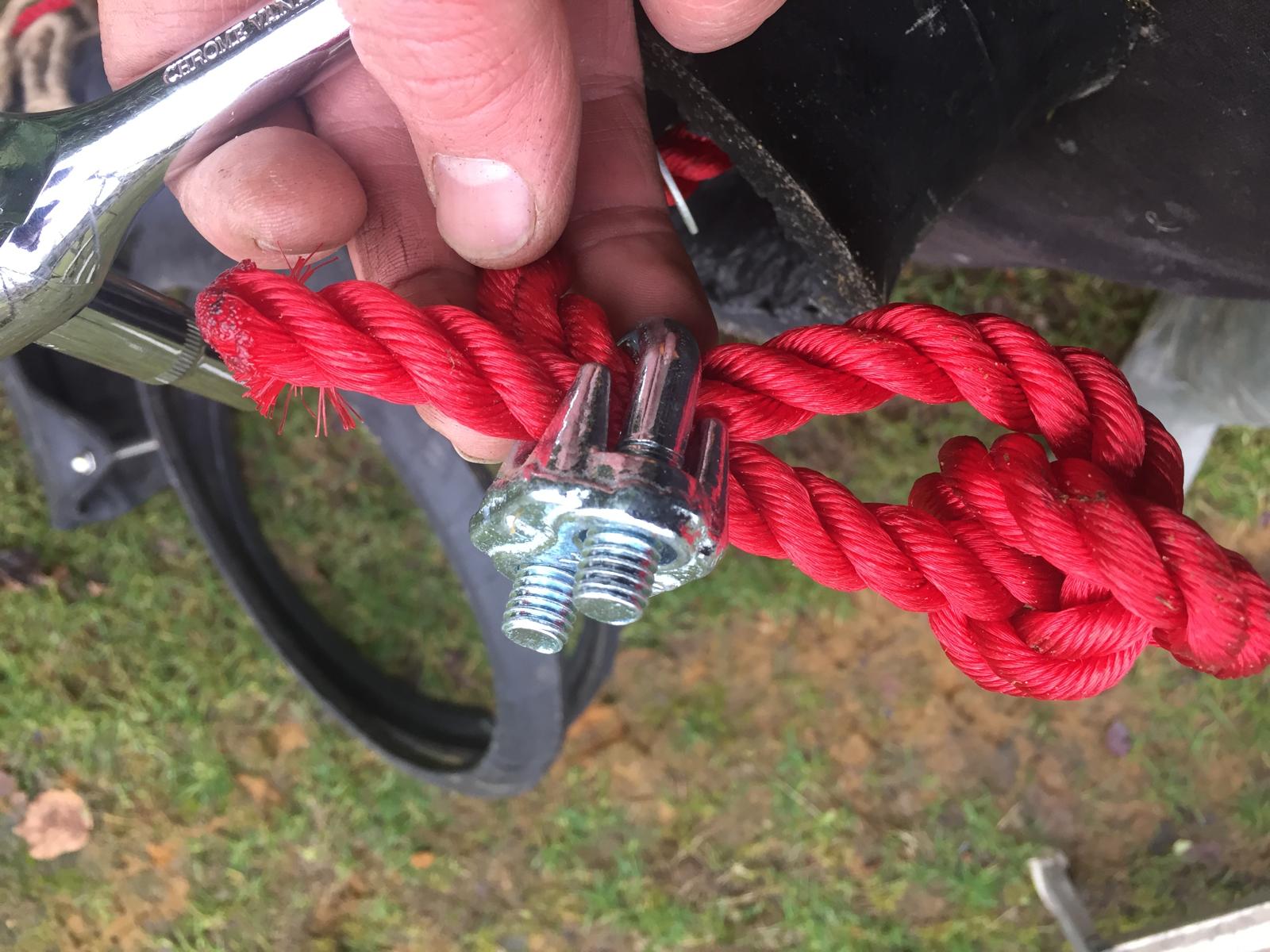 Pully repair on natural stone well project