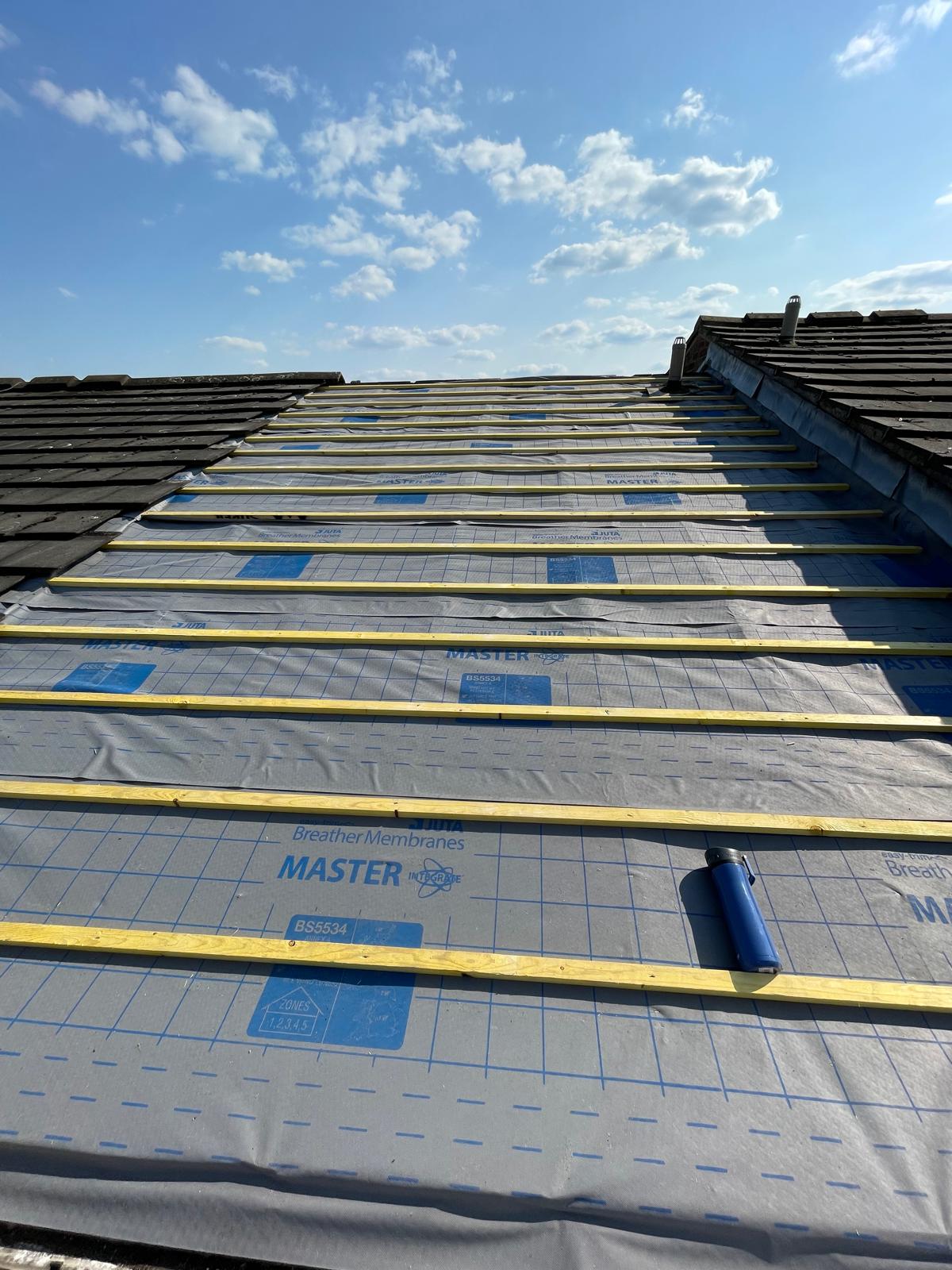 Roof repair structure installation